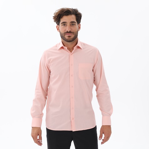 MARTIN & CO-Ανδρικό πουκάμισο MARTIN & CO Regular Fit ροζ