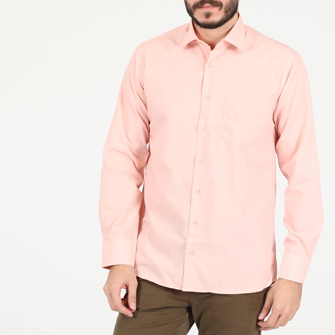 MARTIN & CO-Ανδρικό πουκάμισο MARTIN & CO Regular Fit ροζ