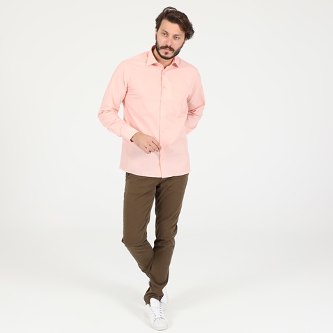 MARTIN & CO-Ανδρικό πουκάμισο MARTIN & CO Regular Fit ροζ