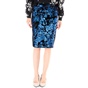 GUESS-Γυναικεία midi φούστα GUESS MARCY μπλε