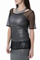 GUESS-Γυναικείο διχτυωτό τοπ GUESS μαύρο 