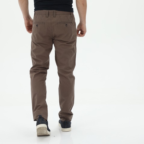 DORS-Ανδρικό chino παντελόνι DORS 2020013 chinos dobby 0013 καφέ