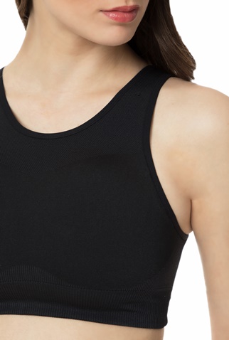NIKE-Γυναικείο αθλητικό μπουστάκι NIKE SEAMLESS BRALETTE μαύρο 