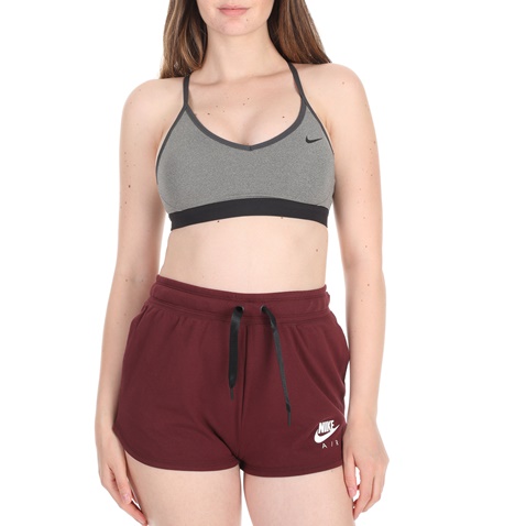 NIKE-Γυναικείο αθλητικό μπουστάκι NIKE INDY SOFT BRA γκρι 