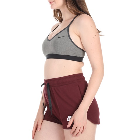 NIKE-Γυναικείο αθλητικό μπουστάκι NIKE INDY SOFT BRA γκρι 