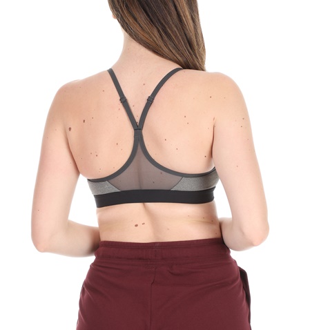 NIKE-Γυναικείο αθλητικό μπουστάκι NIKE INDY SOFT BRA γκρι 