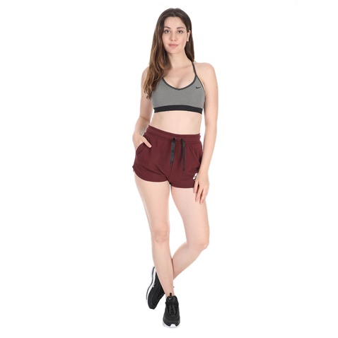 NIKE-Γυναικείο αθλητικό μπουστάκι NIKE INDY SOFT BRA γκρι 
