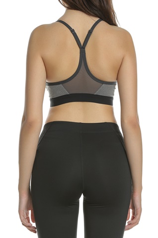 NIKE-Γυναικείο αθλητικό μπουστάκι NIKE INDY SOFT BRA γκρι 