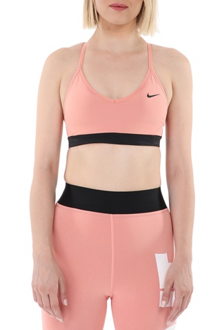 NIKE-Γυναικείο αθλητικό μπουστάκι NIKE INDY BRA ροζ