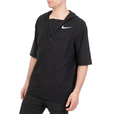 NIKE-Ανδρικό κοντομάνικο τζάκετ για τρέξιμο Nike Flex μαύρο
