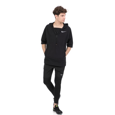 NIKE-Ανδρικό κοντομάνικο τζάκετ για τρέξιμο Nike Flex μαύρο
