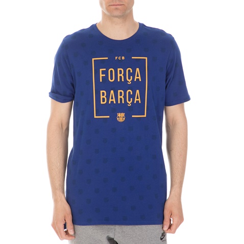 NIKE-Ανδρικό t-shirt Nike FC Barcelona μπλε