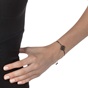 FOLLI FOLLIE-Γυναικείο ασημένιο βραχιόλι FOLLI FOLLIE Miss Heart4Heart Black Flash Plated 