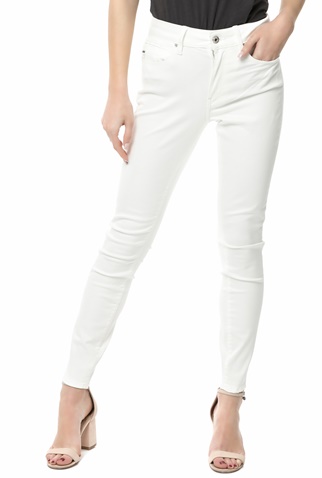 G-STAR RAW-Γυναικείο ψηλόμεσο τζιν παντελόνι G-STAR SHAPE HIGH SUPER SKINNY λευκό