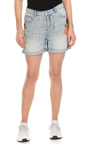 SCOTCH & SODA-Γυναικείο τζιν σορτς boyfriend SCOTCH & SODA μπλε