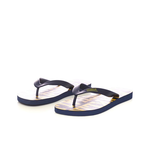 FRANKLIN & MARSHALL-Unisex σαγιονάρες Franklin & Marshall μπλε - κίτρινες