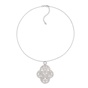 FOLLI FOLLIE-Γυναικείο κοντό κολιέ FOLLI FOLLIE Fashionably Silver Temptation ασημένιο