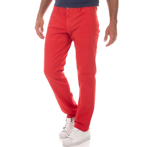 BROOKSFIELD-Ανδρικό chino παντελόνι BROOKSFIELD STANDARD FIT κόκκινο