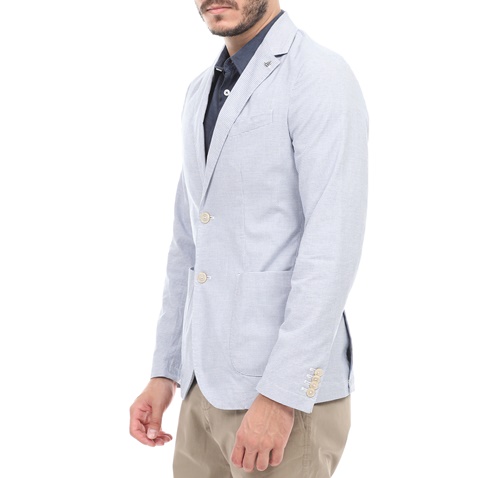BROOKSFIELD-Ανδρικό σακάκι blazer BROOKSFIELD λευκό μπλε
