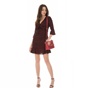 GUESS-Γυναικείο φόρεμα με σχέδιο GUESS PENELOPE μαύρο - κόκκινο