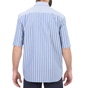 CK-Ανδρικό κοντομάνικο πουκάμισο CK GARON_3/4 BOLD STRIPE μπλε