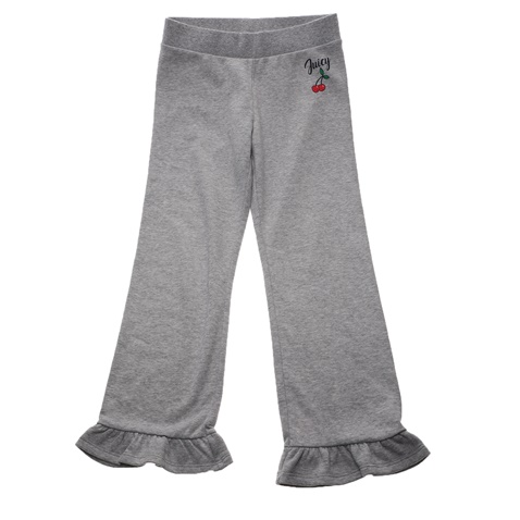 JUICY COUTURE KIDS-Παιδικό παντελόνι φόρμας JUICY COUTURE KIDS FRUITY FRENCH TERRY γκρι