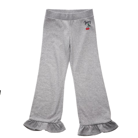 JUICY COUTURE KIDS-Παιδικό παντελόνι φόρμας JUICY COUTURE KIDS FRUITY FRENCH TERRY γκρι