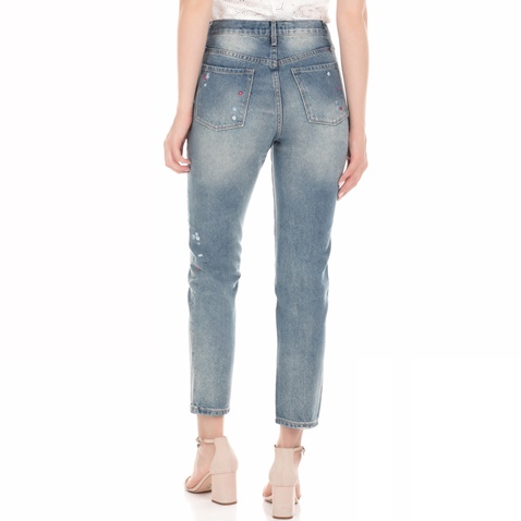 JUICY COUTURE-Γυναικείο τζιν παντελόνι FLORAL EMBROIDERED μπλε