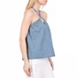 JUICY COUTURE-Γυναικείο denim top BANANA PRINT CHAMBRAY JUICY COUTURE μπλε