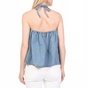 JUICY COUTURE-Γυναικείο denim top BANANA PRINT CHAMBRAY JUICY COUTURE μπλε