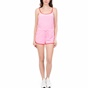 JUICY COUTURE-Γυναικείο ολόσωμο σορτς MICROTERRY STRAPPY JUICY COUTURE ροζ