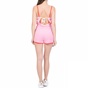 JUICY COUTURE-Γυναικείο ολόσωμο σορτς MICROTERRY STRAPPY JUICY COUTURE ροζ