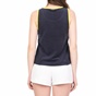 JUICY COUTURE-Γυναικεία αμάνικη μπλούζα MICROTERRY TAN LINES JUICY COUTURE μπλε