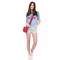 JUICY COUTURE-Γυναικείο τζιν σορτς JUICY COUTURE γαλάζιο