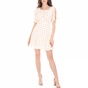 JUICY COUTURE-Γυναικείο μίνι φόρεμα ALL OVER DOT FLIRTY εκρού