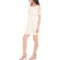 JUICY COUTURE-Γυναικείο μίνι φόρεμα ALL OVER DOT FLIRTY εκρού