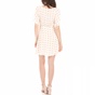 JUICY COUTURE-Γυναικείο μίνι φόρεμα ALL OVER DOT FLIRTY εκρού