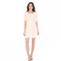 JUICY COUTURE-Γυναικείο μίνι φόρεμα ALL OVER DOT FLIRTY εκρού