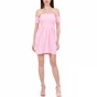 JUICY COUTURE-Γυναικείο mini φόρεμα  MICROTERRY SMOCKED JUICY COUTURE ροζ