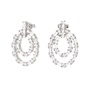 FOLLI FOLLIE-Γυναικεία ασημένια σκουλαρίκια FOLLI FOLLIE Fashionably Silver Collection 