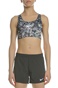NIKE-Γυναικείο αθλητικό μπουστάκι NIKE SWOOSH BRA CORAL με μοτίβο 