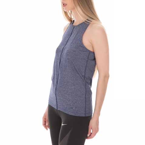 NIKE-Γυναικείο αθλητικό φανελάκι NIKE PRPO HPRCL TANK COOL SHINE γκρι-μπλε