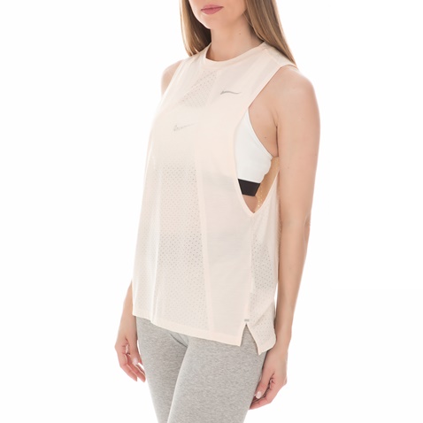NIKE-Γυναικεία αμάνικη μπλούζα NIKE TAILWIND TANK COOL σομόν