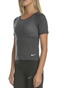 NIKE-Γυναικεία κοντομάνικη μπλούζα NIKE MILER TOP SS BREATHE ανθρακί 