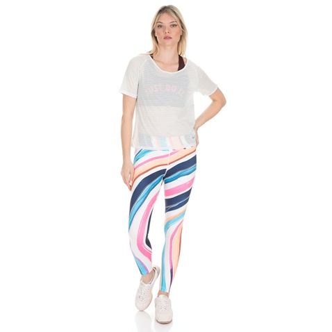 NIKE-Γυναικεία μπλούζα NIKE MILER TOP SS BREATHE γκρι