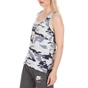 NIKE-Γυναικείο αμάνικο τοπ NSW GYM VNTG TANK CAMO μπεζ μωβ