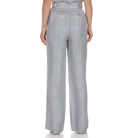 JUICY COUTURE-Γυναικεία παντελόνα JUICY COUTURE TWILL TICKING ριγέ μπλε κίτρινο