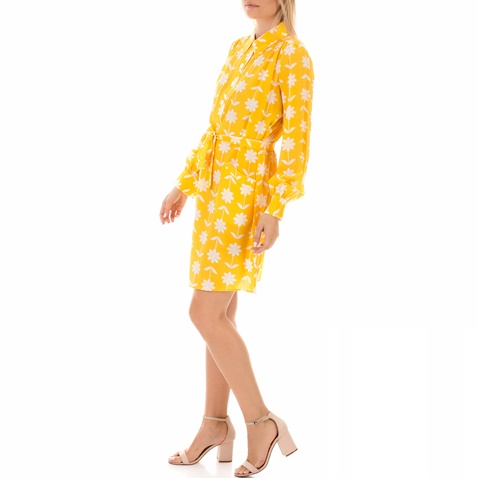 JUICY COUTURE-Γυναικείο μίνι φόρεμα JUICY COUTURE MARIGOLD κίτρινο floral 