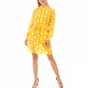 JUICY COUTURE-Γυναικείο μίνι φόρεμα JUICY COUTURE MARIGOLD κίτρινο floral 