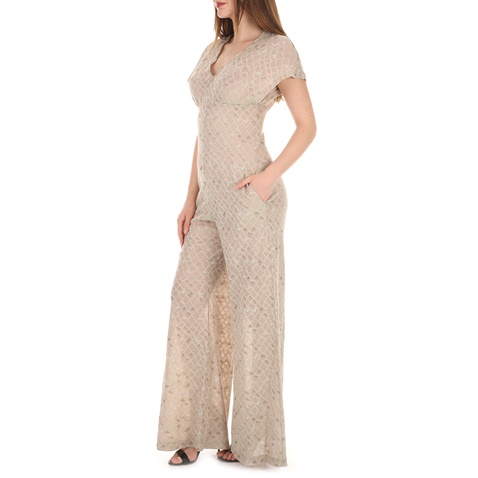PRE-MISSONI-Γυναικεία ολόσωμη φόρμα M-MISSONI μπεζ